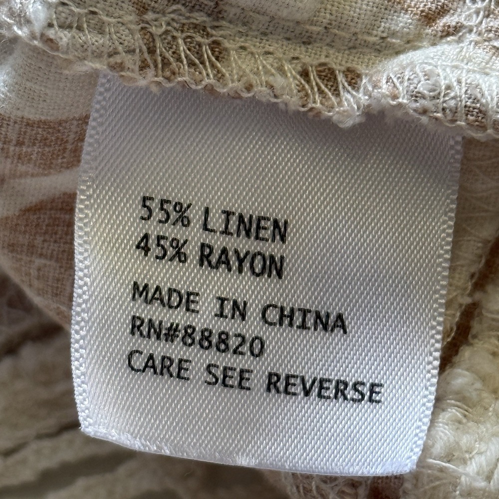 Christian Siriano Linen Blend Floral Square Neck Crochet Blouse Top Shirt Sz L - Picture 8 of 10